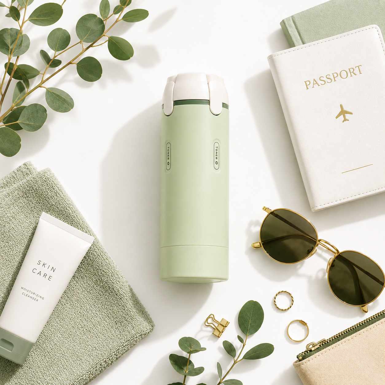 The Travel Kit - Bouteilles 4 en 1 Rechargeables Anti-Fuite