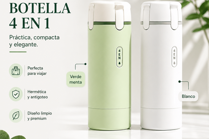 El kit de viaje: botellas 4 en 1 rellenables a prueba de fugas